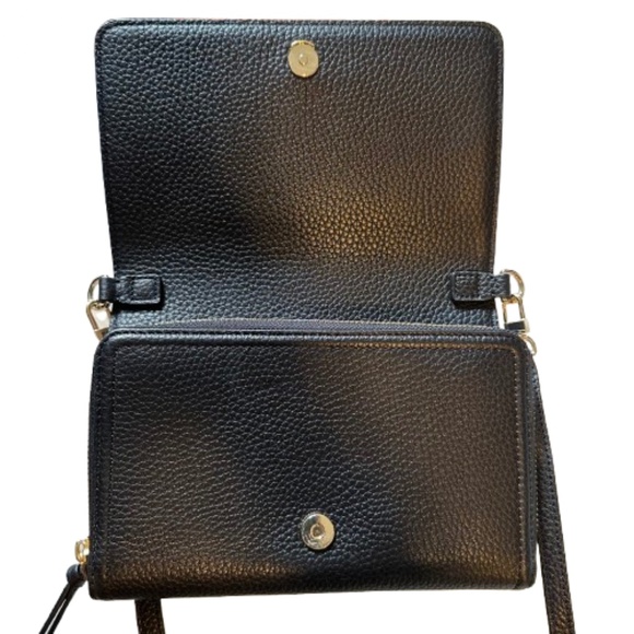 Brand NEW Tory Burch Thea Black Crossbody Wallet, Clutch, Handbag - Picture 3 of 9